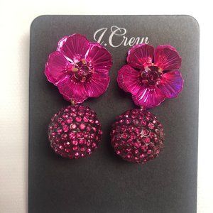 J.Crew Pink Flower Bauble Earrings